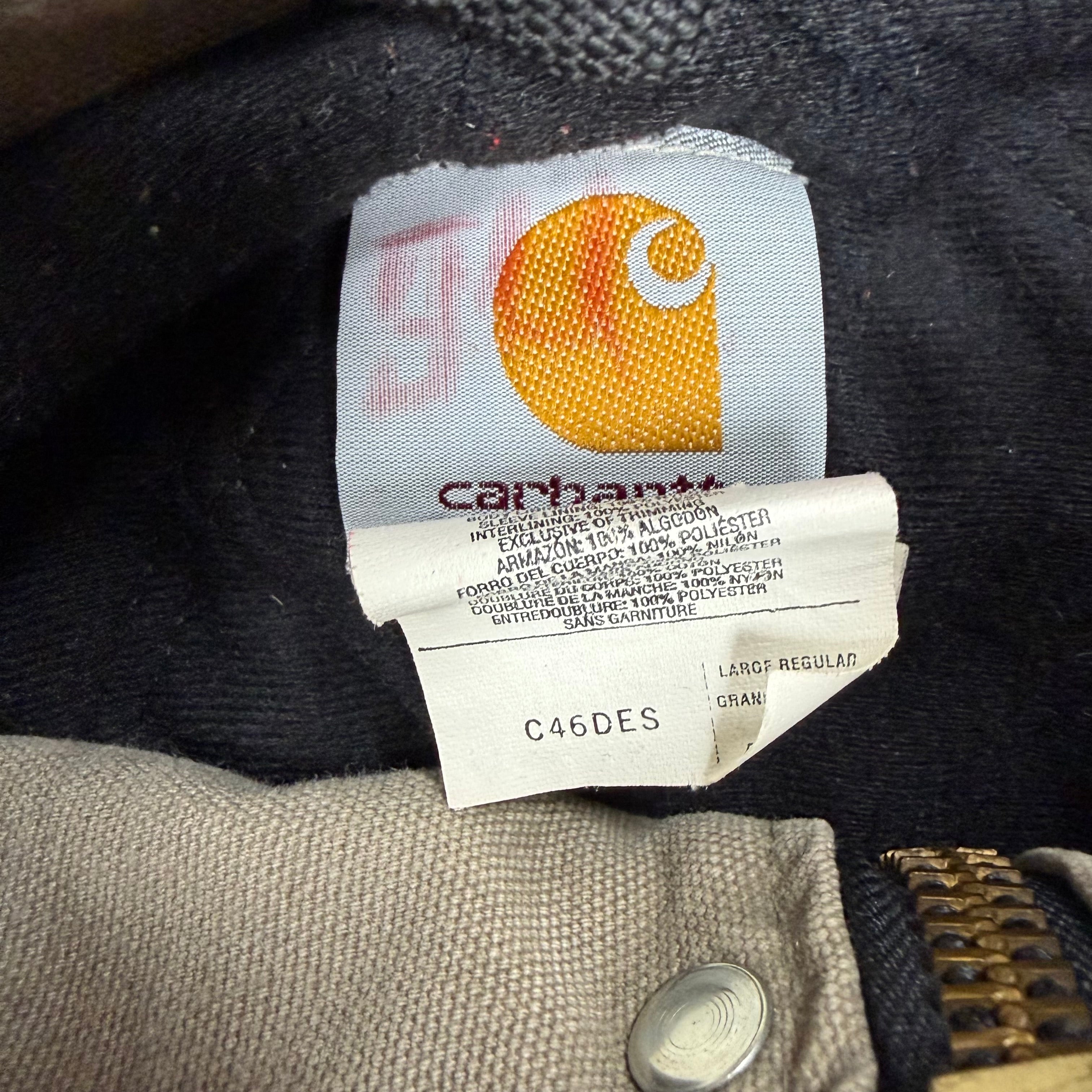 Vintage Carhartt Fleece Insulated Barn Jacket Washed Beige