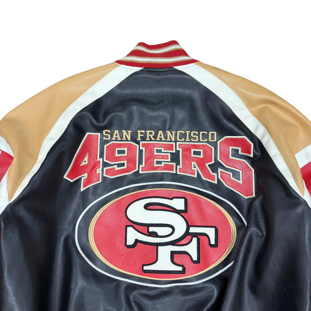 Vintage GIII NFL San Francisco 49ers Leather Bomber Jacket