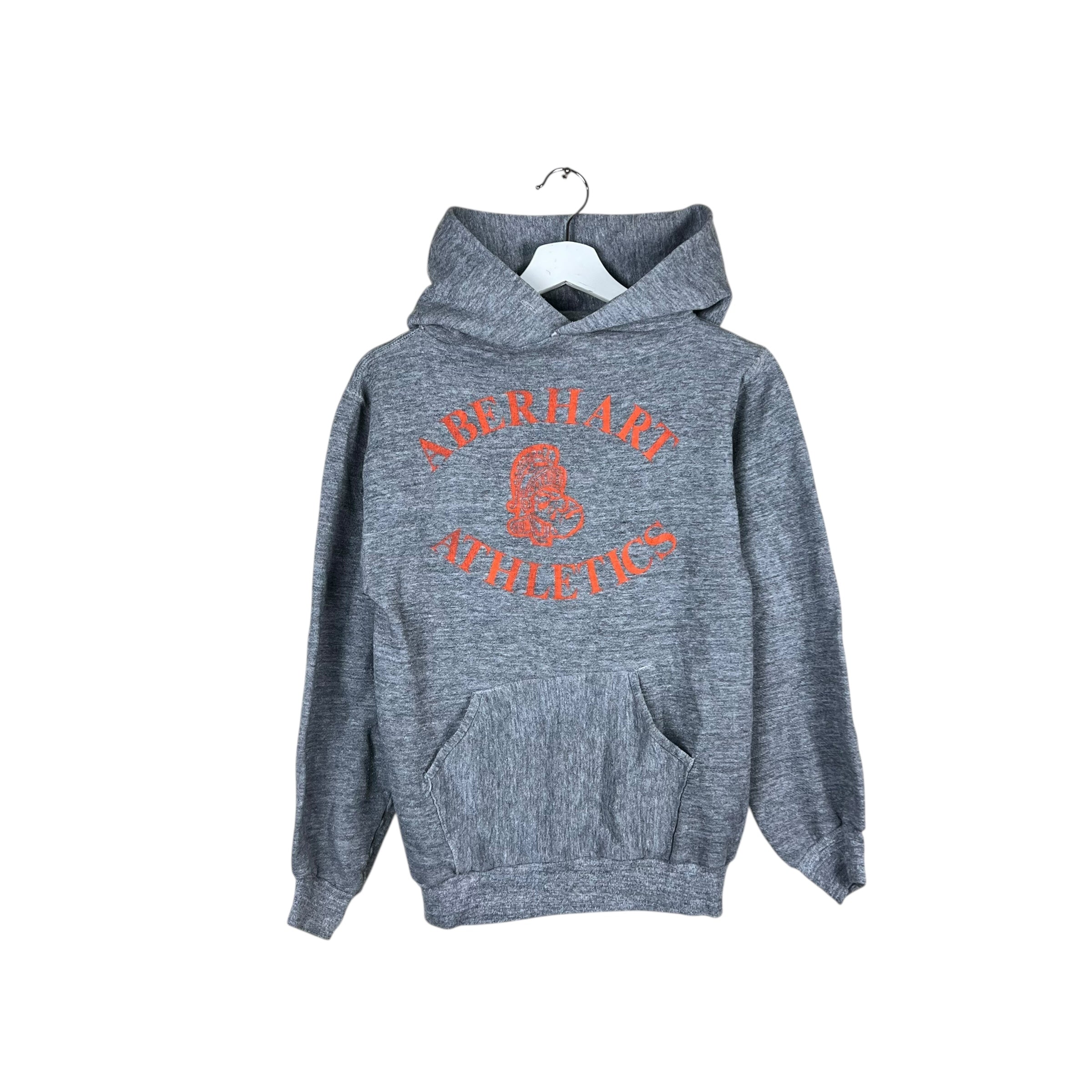 1970’s Russell Athletics Aberhart Athletics Logo Hoodie Faded Grey