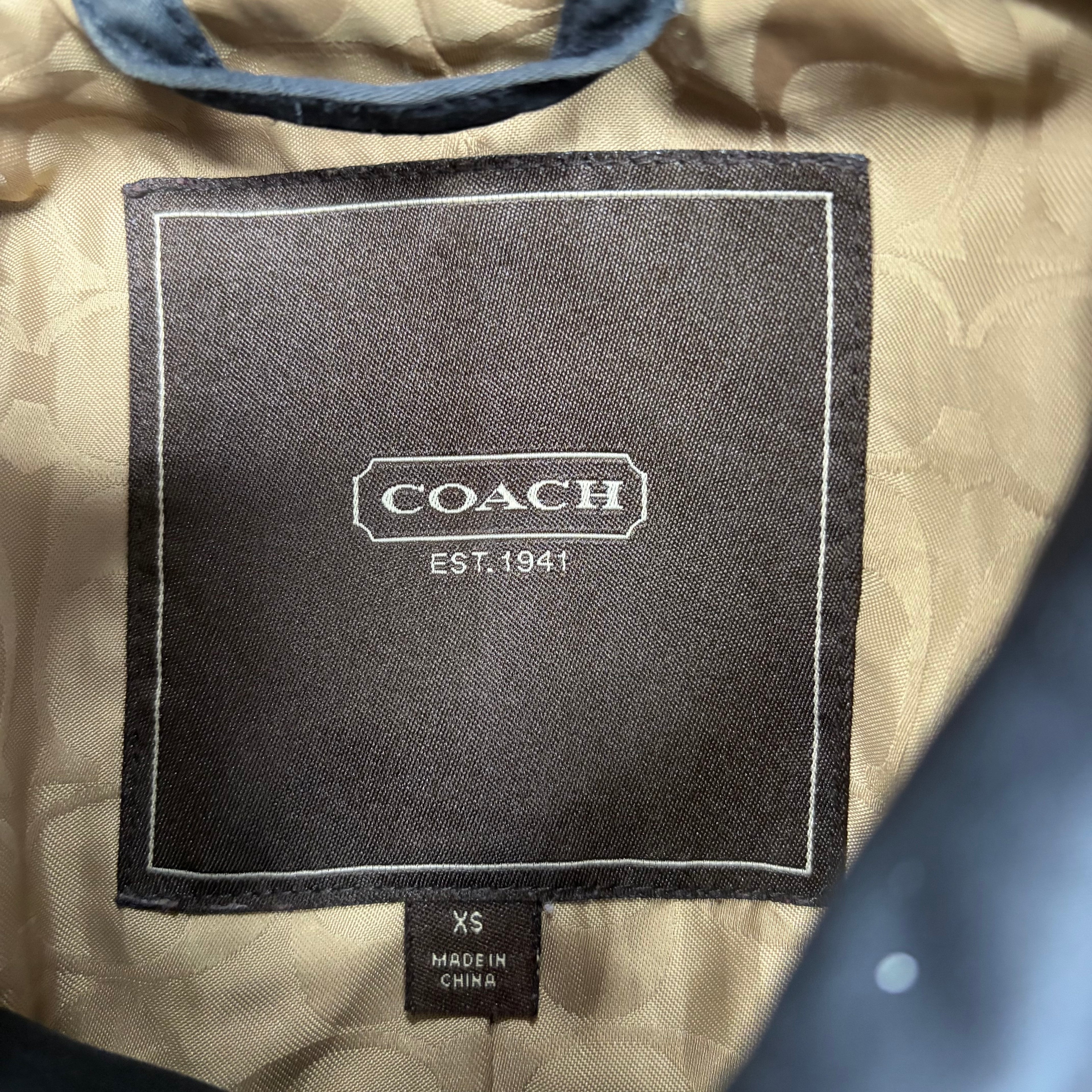 Vintage Coach Women’s Button Up Trench Coat Black