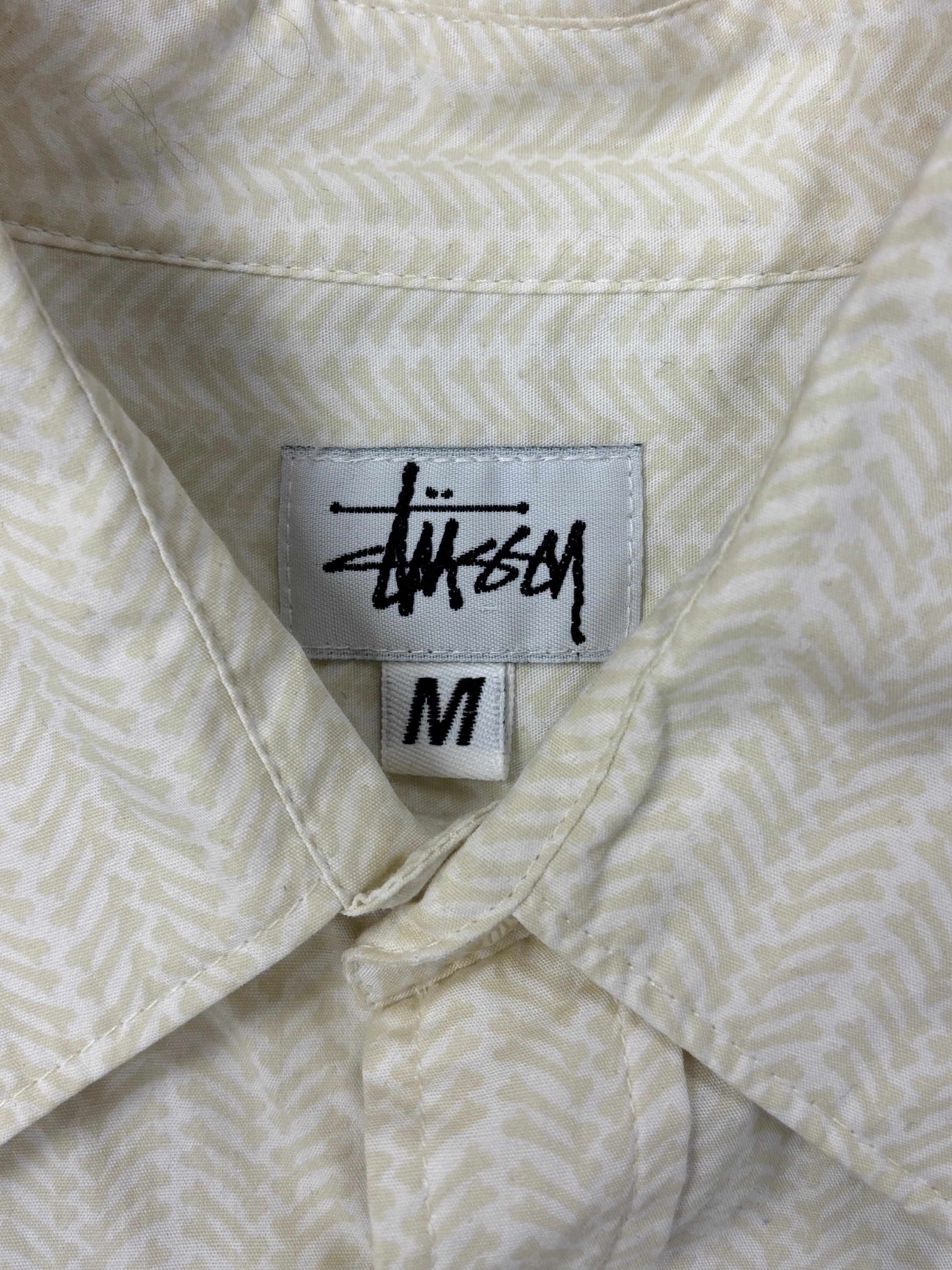 Stussy Linen Button Up Short Sleeve Cream