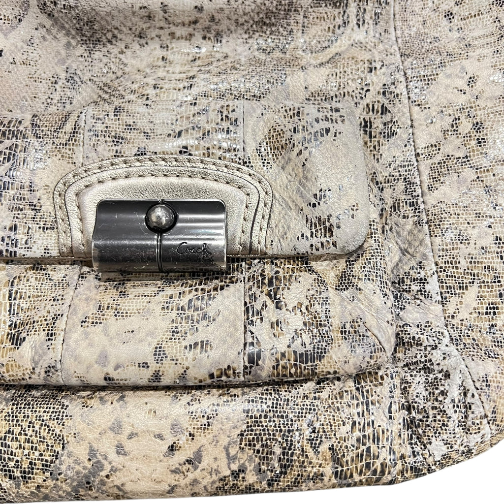 Coach Kristin Snakeskin Print Leather Bag
