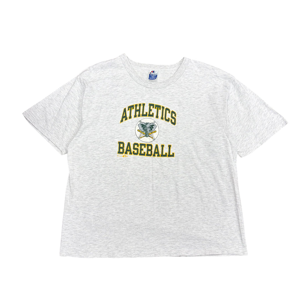 1995 Champion MLB Oakland Athletics Baseball Logo Tee Grey