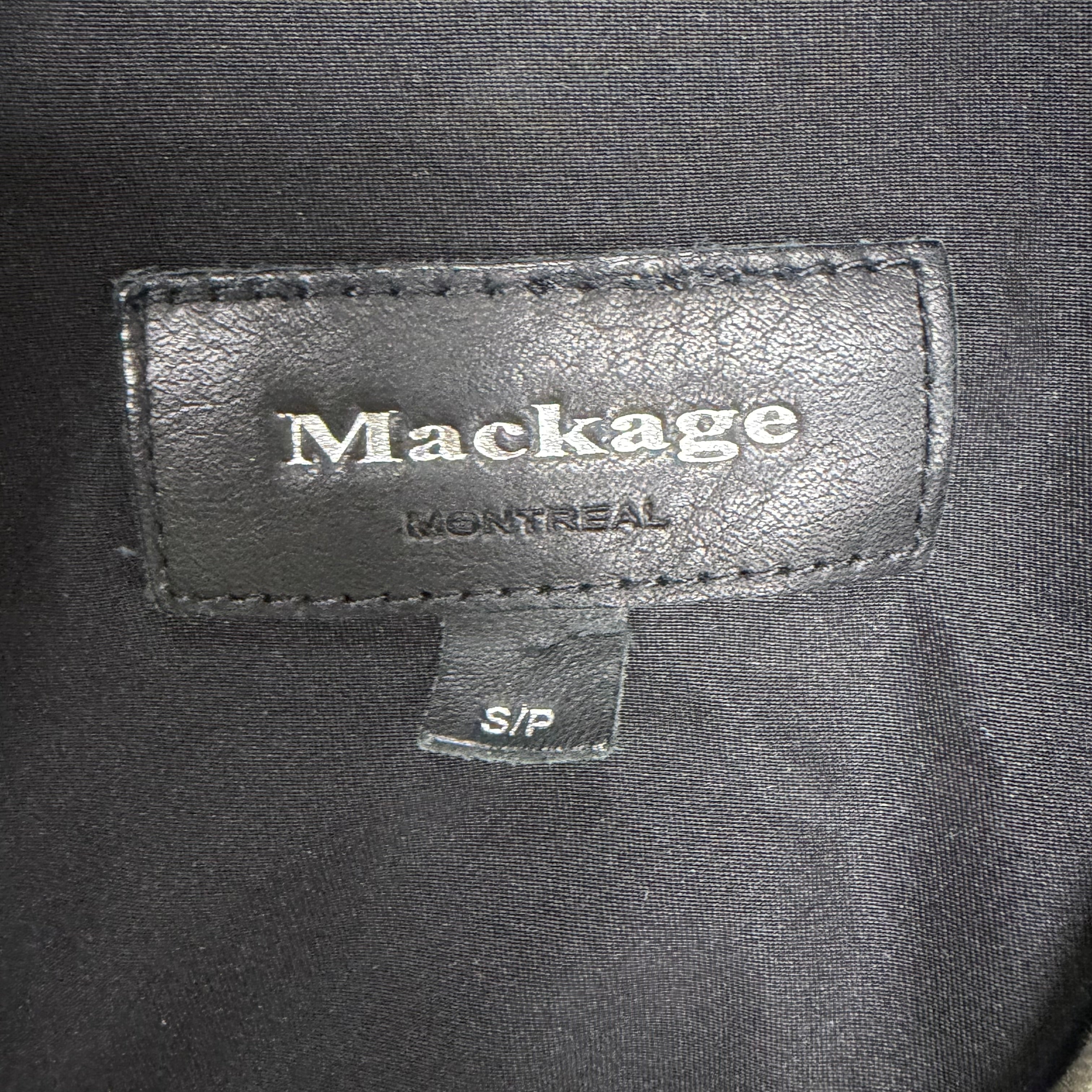 Mackage Women’s Lamb Leather Biker Jacket Green/Black