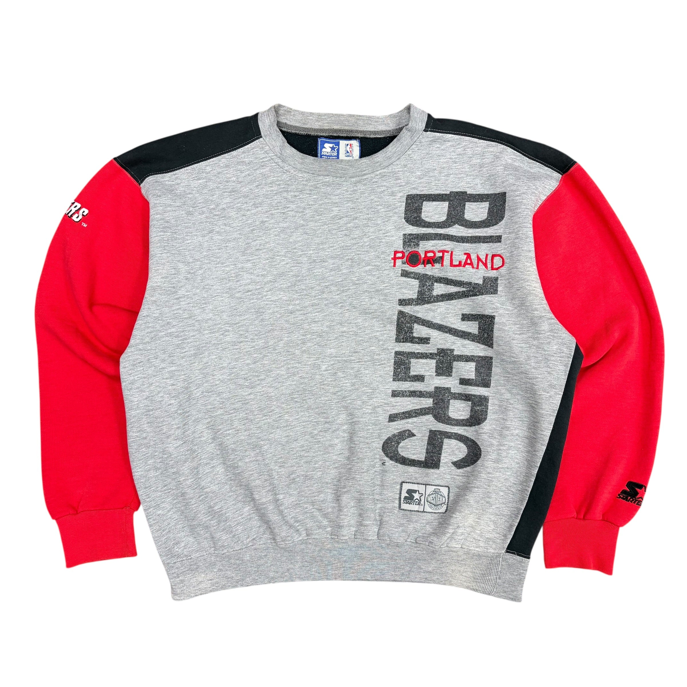 Vintage Starter NBA Portland Trailblazers Colour Block Crewneck