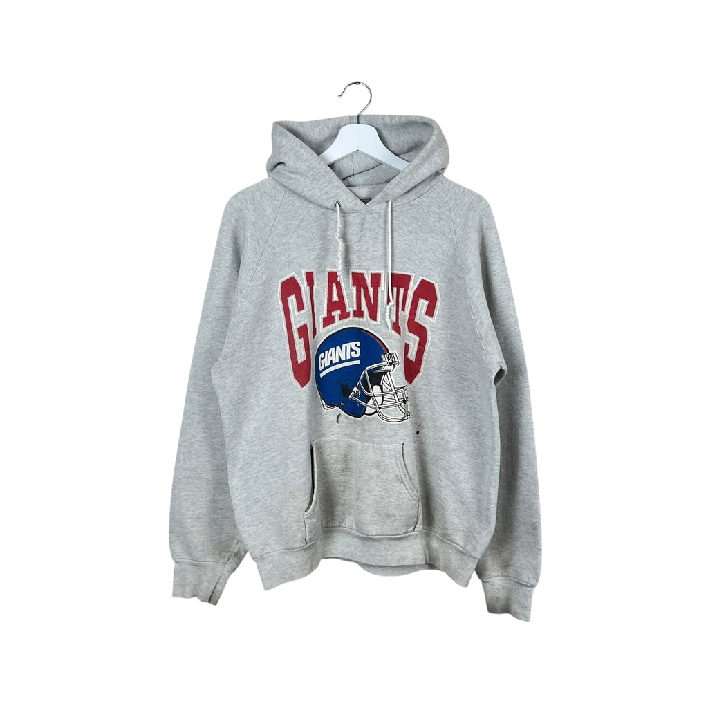 Vintage NFL New York Giants Helmet Logo Hoodie Washed Grey