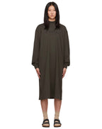 Essentials Women’s Midi Dress Long Sleeve Gray
