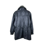 Vintage Daniel Women’s Fur Leather Parka Jacket Black