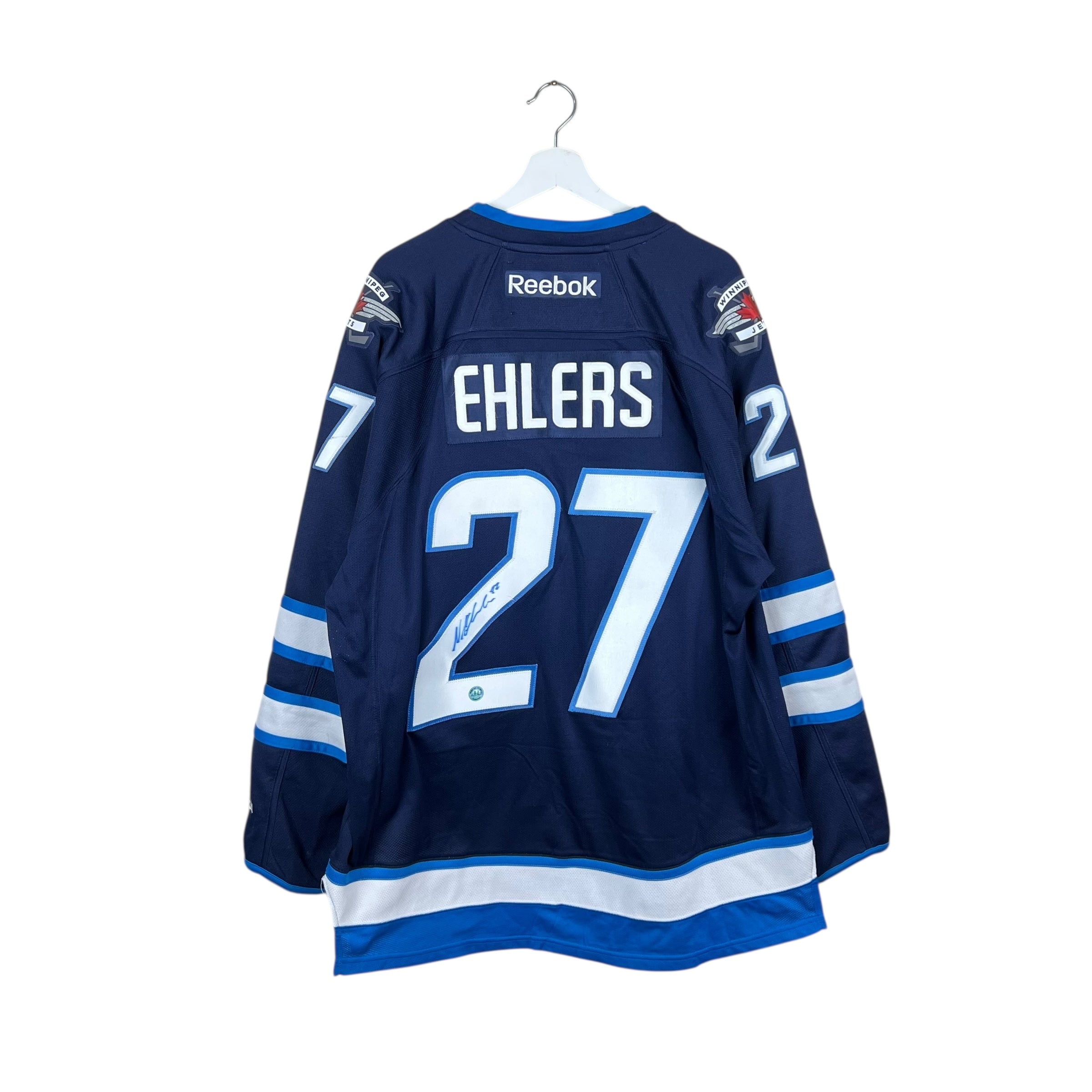 2014 Reebok NHL Winnipeg Jets Nikolaj Ehlers Autographed Away Jersey