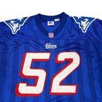 Vintage 90s New England Patriots Ted Johnson Authentic Stitched Jersey Blue