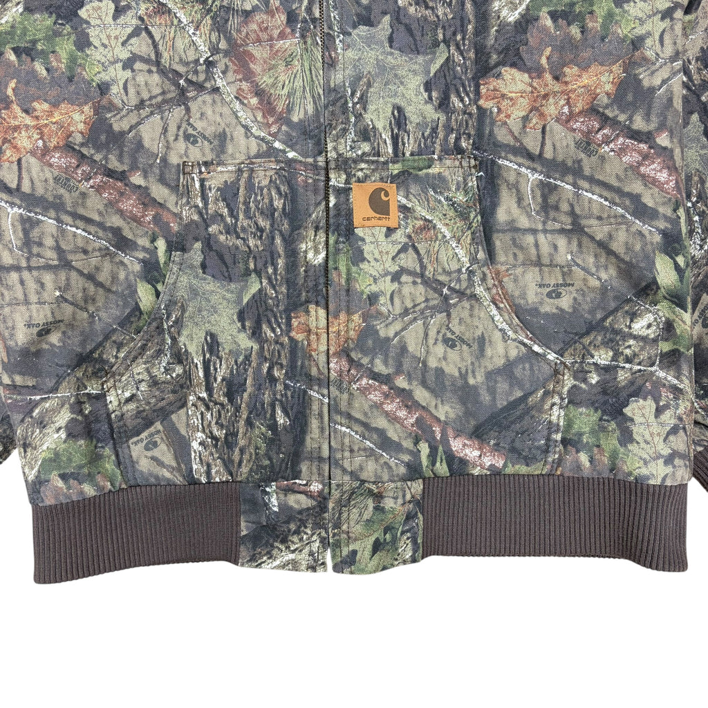 Vintage Carhartt Youth RealTree Hooded Quilt Lined Jacket Camo