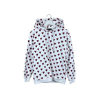 Burberry Heart Print Hoodie White
