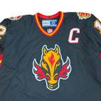 Vintage CCM NHL Calgary Flames Jerome Iginla Alternate Jersey Black