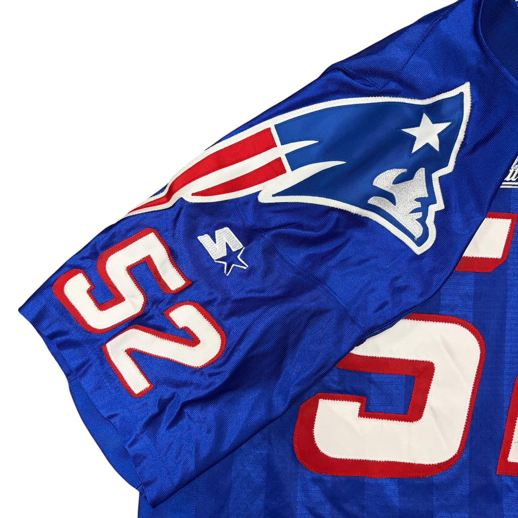 Vintage 90s New England Patriots Ted Johnson Authentic Stitched Jersey Blue