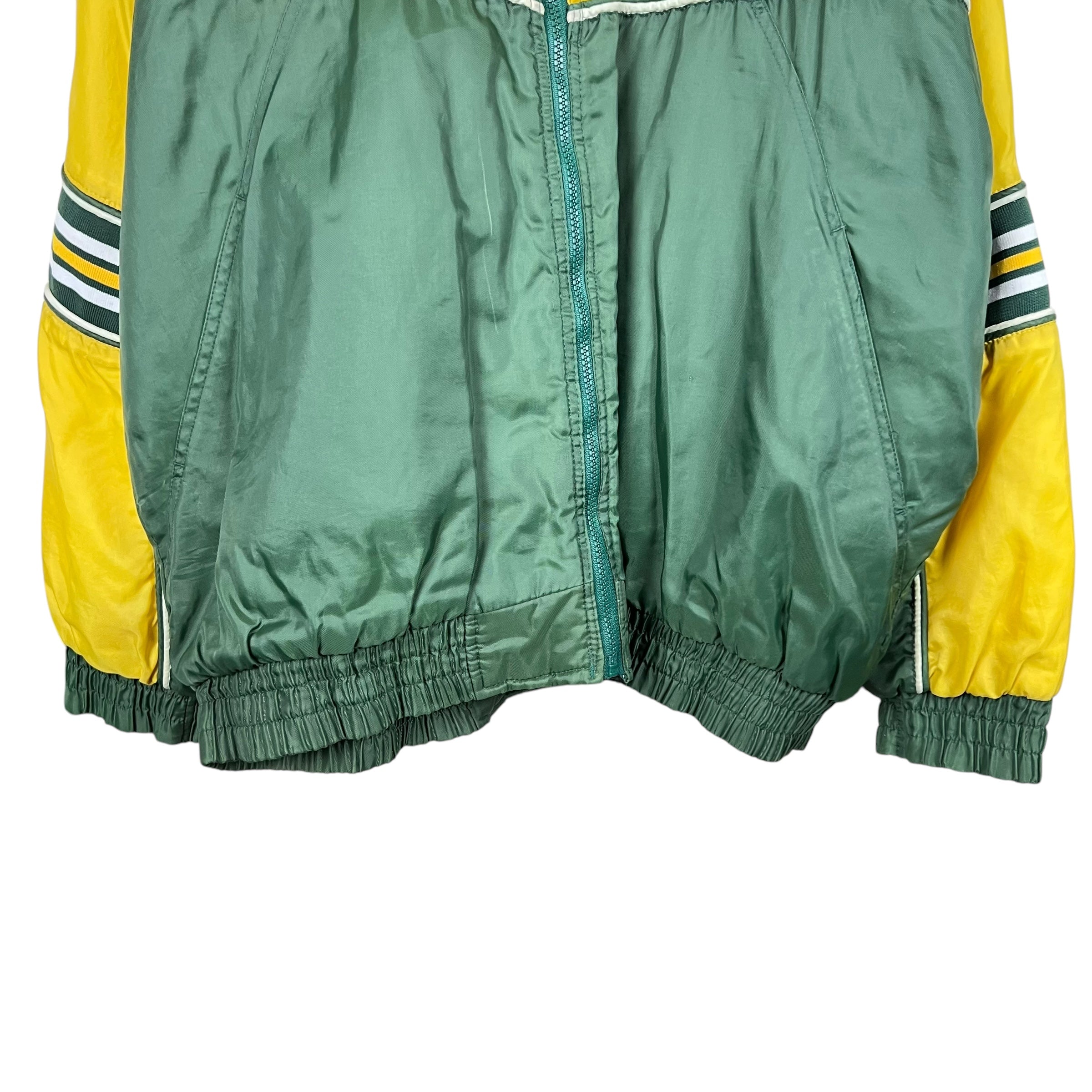 Vintage Game Day Green Bay Packers Hooded Puffer Jacket Yellow/Green