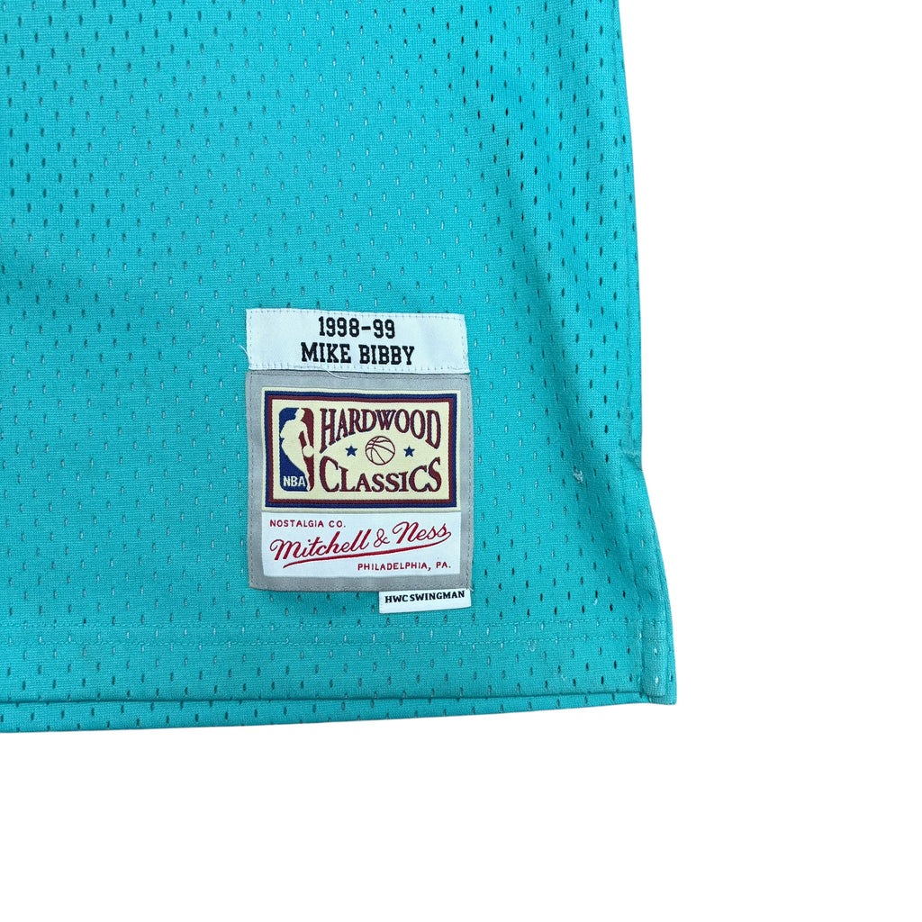 Vintage Mitchell & Ness NBA 1998 Vancouver Grizzlies Mike Bibby Jersey Teal