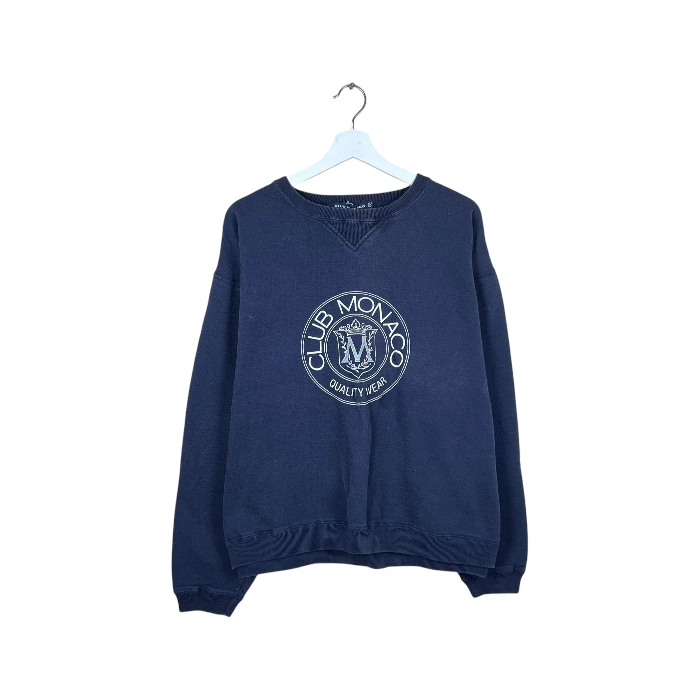 Vintage Club Monaco Crest Logo Crewneck Navy