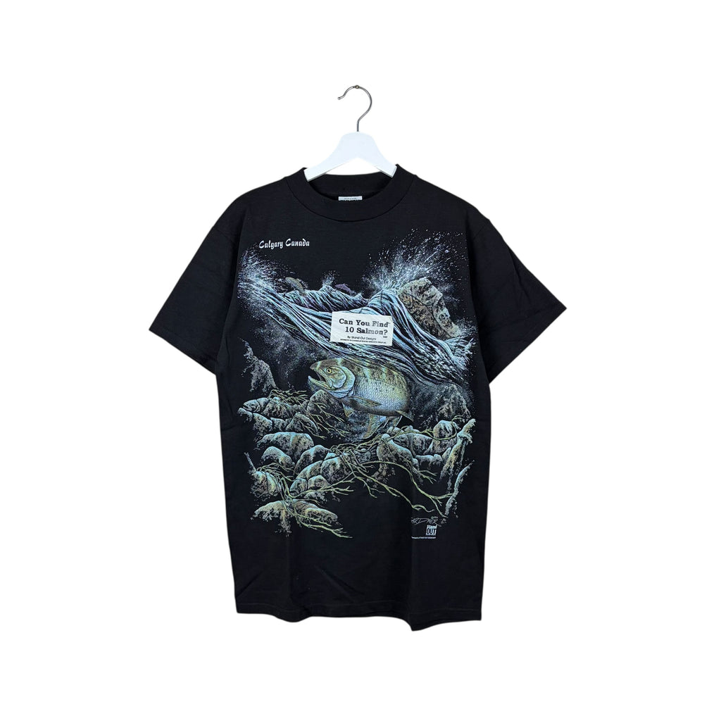 1994 Stand Out Designs Salmon Nature Tee Black