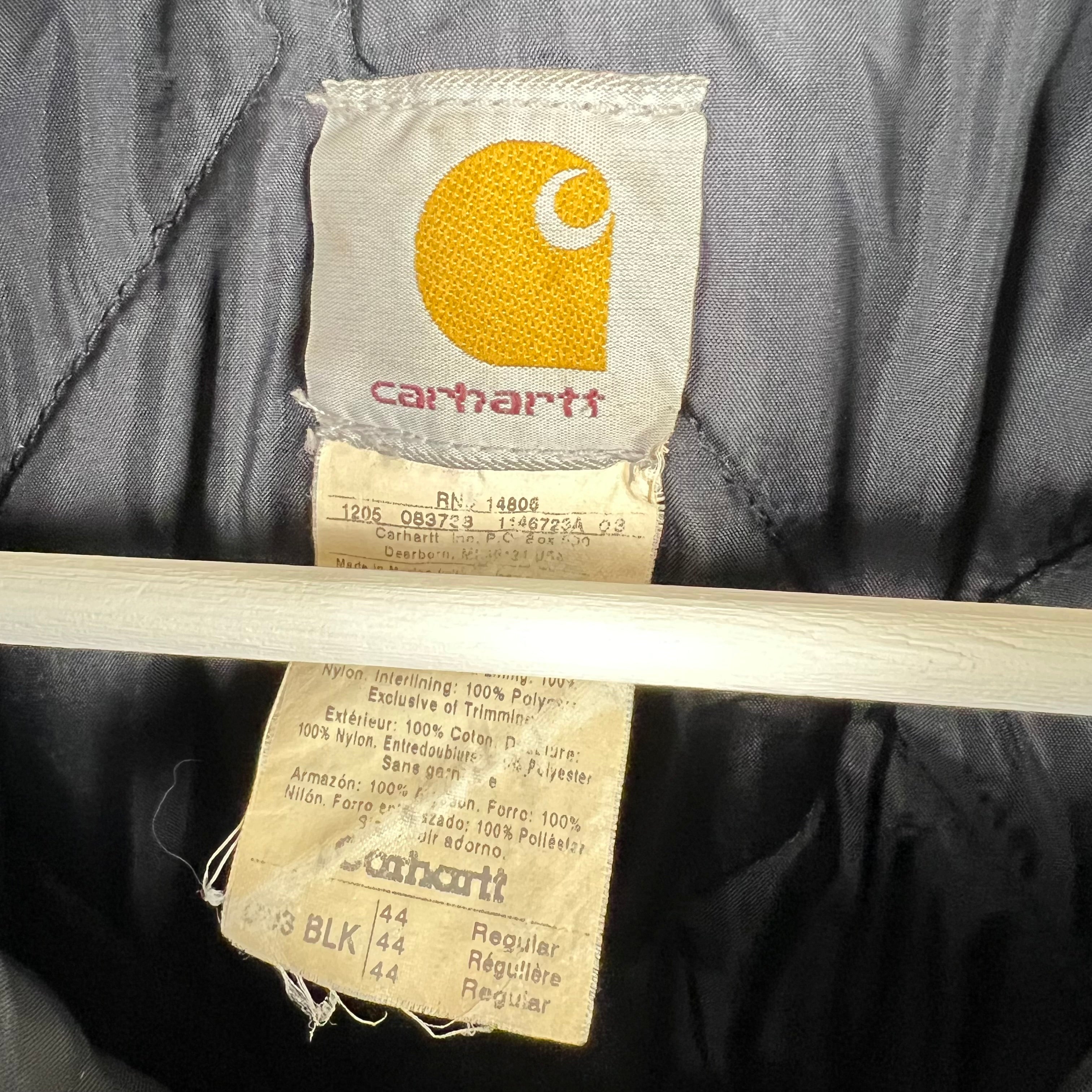 Vintage Carhartt Arctic Quilted Full Zip Jacket Black