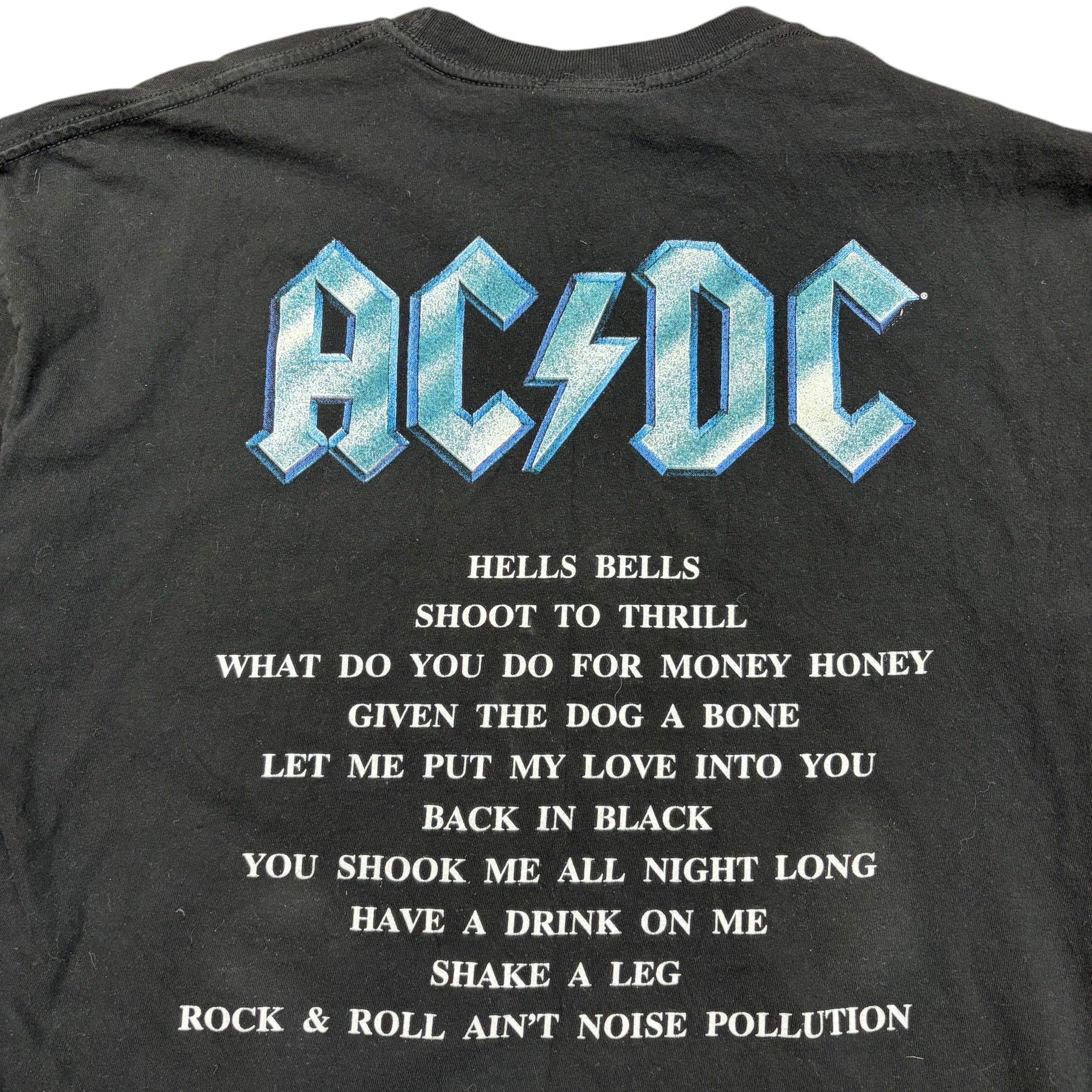 2001 Brockum AC/DC “Back in Black” Album Tee Black