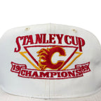1989 Ted Fletcher NHL Calgary Flames Stanley Cup Champions SnapBack