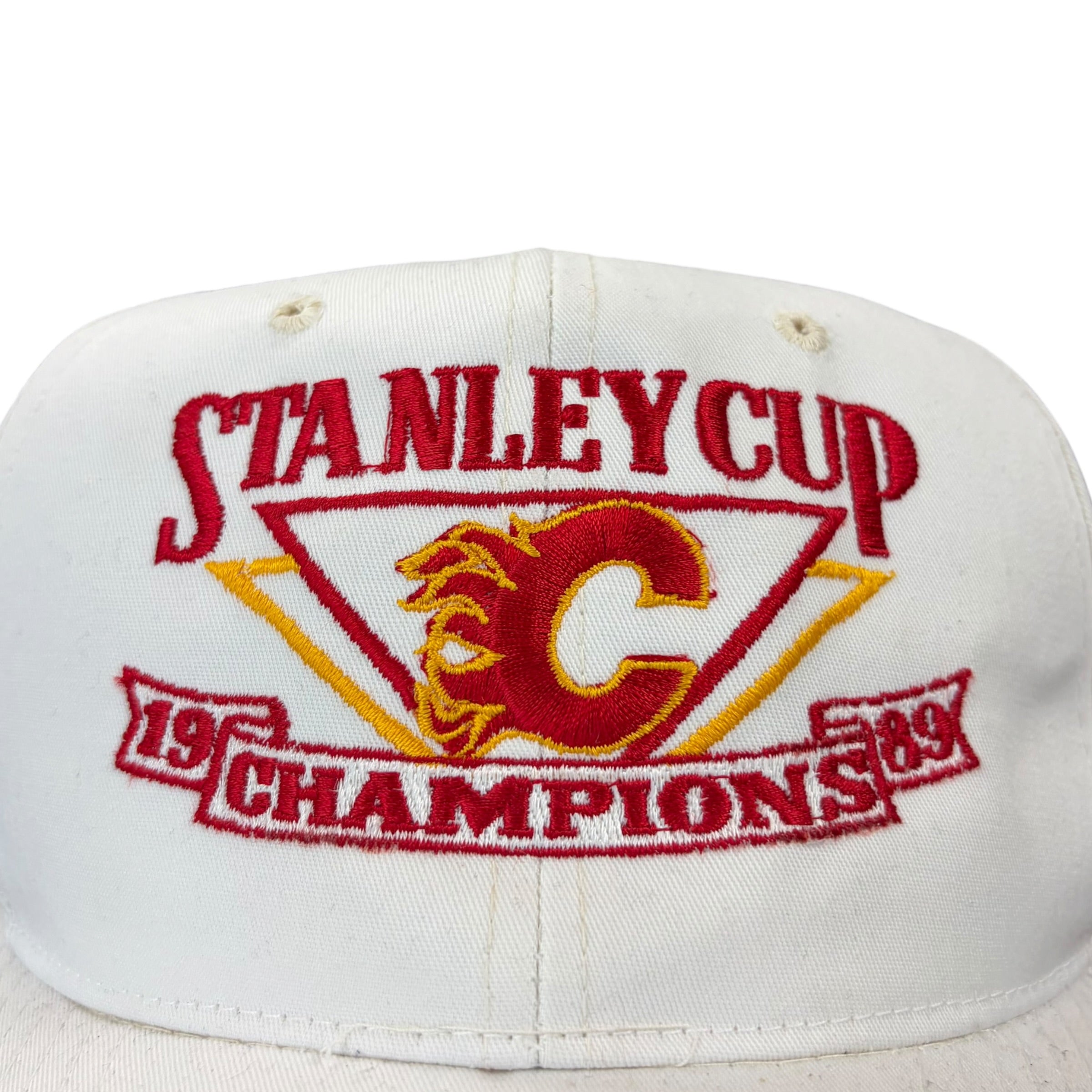 1989 Ted Fletcher NHL Calgary Flames Stanley Cup Champions SnapBack
