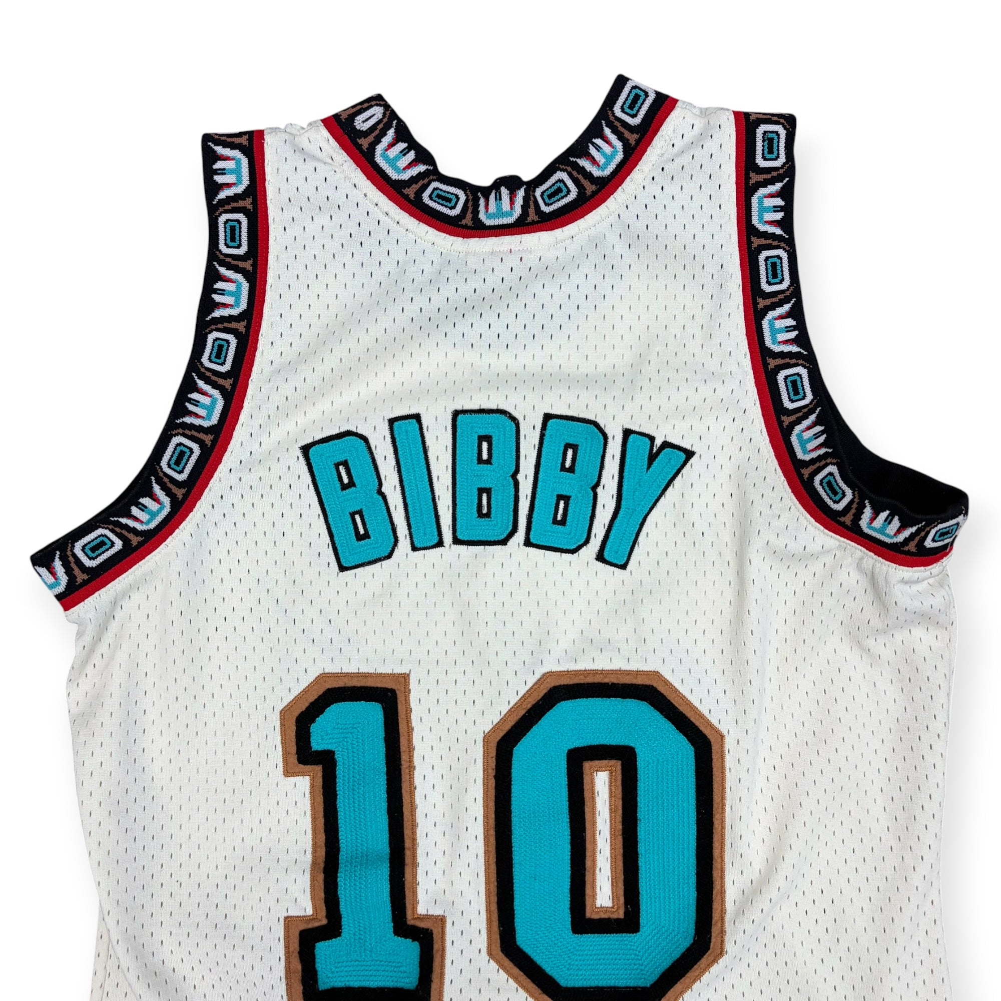 Vintage Mitchell & Ness NBA Vancouver Grizzlies Chainstitch Collection Mike Bibby Jersey