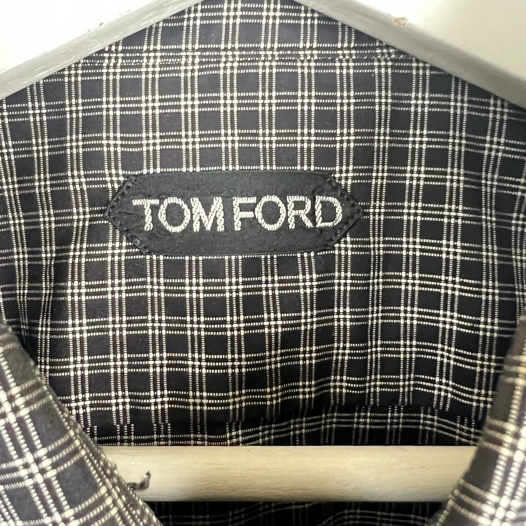 Tom Ford Checkered Dress Shirt Black/White