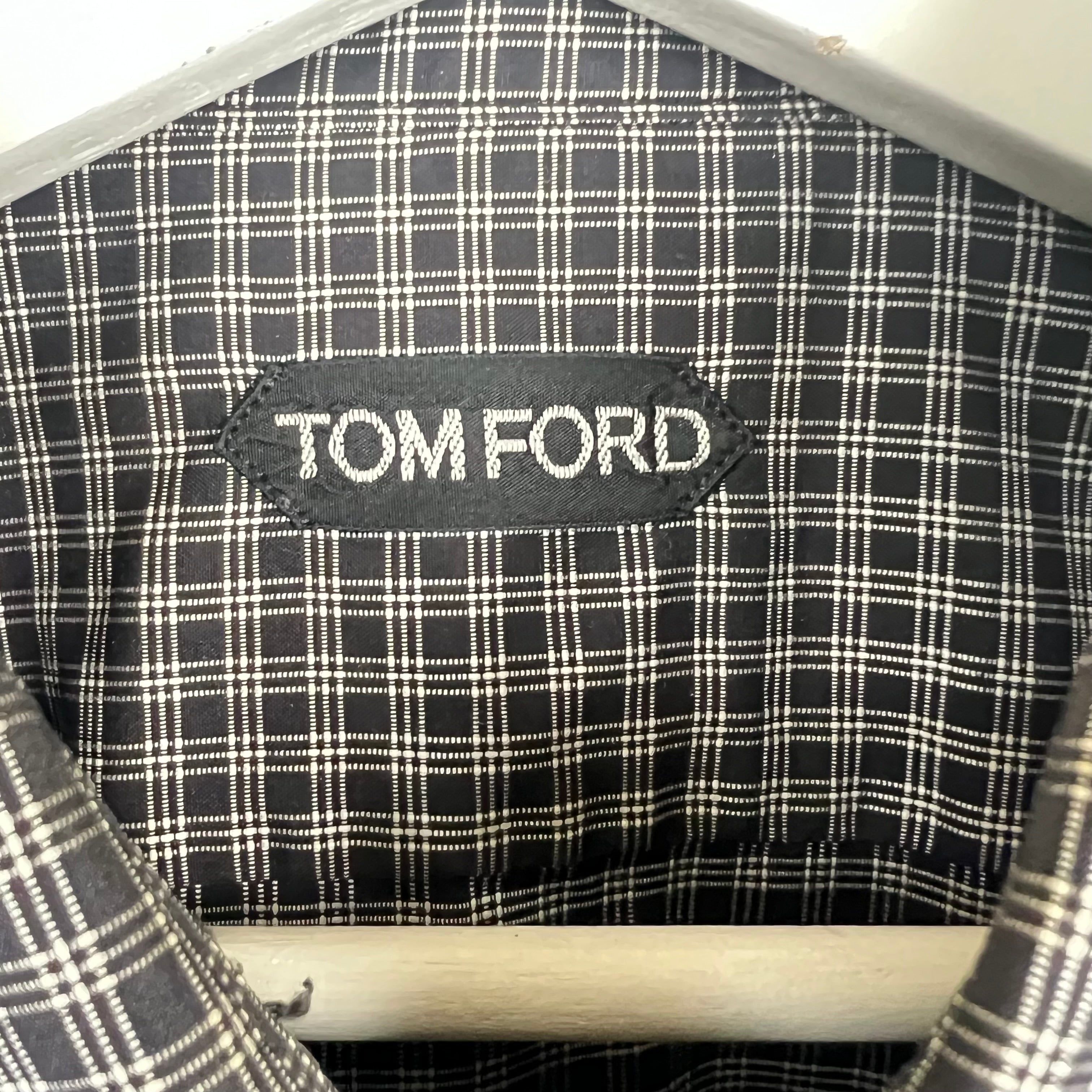 Tom Ford Checkered Dress Shirt Black/White