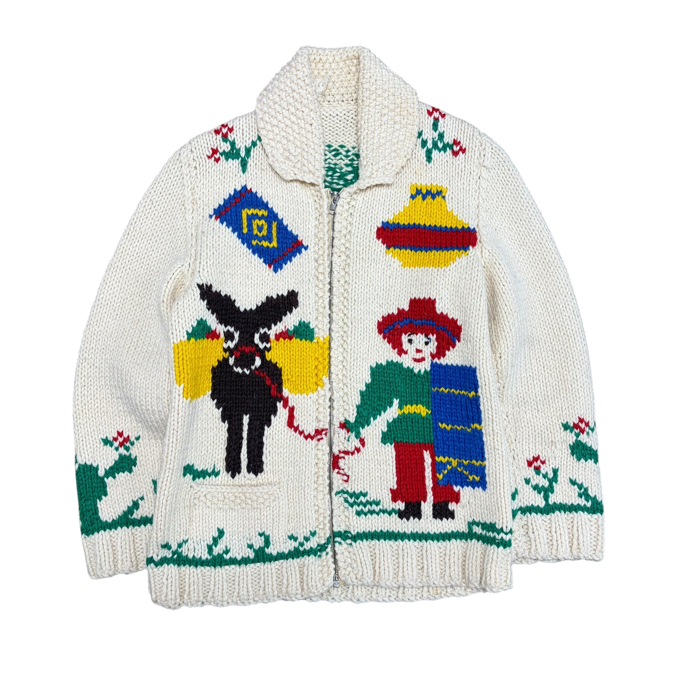 Vintage Mexican Novelty AOP Cowichan Cream