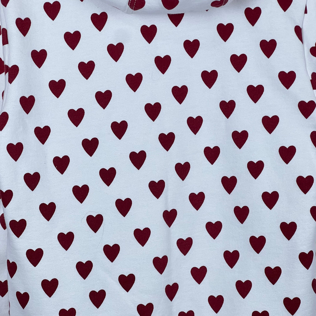 Burberry Heart Print Hoodie White