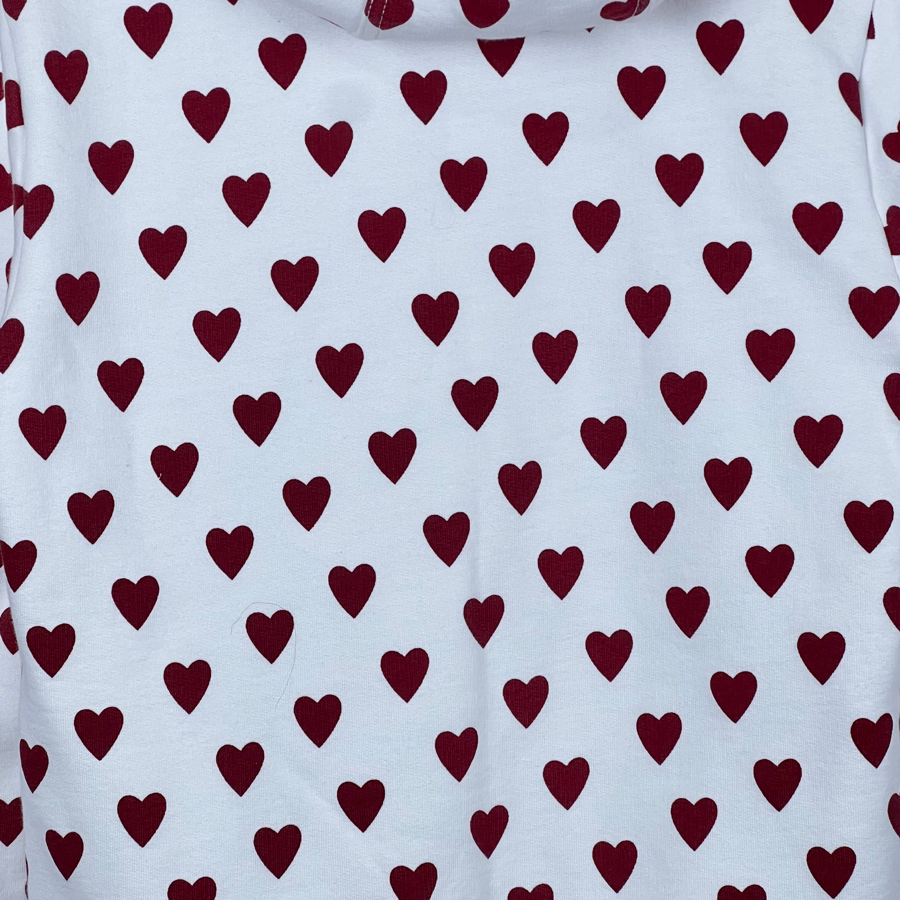 Burberry Heart Print Hoodie White