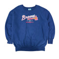 Vintage Majestic MLB Atlanta Braves Baseball Logo Crewneck Navy