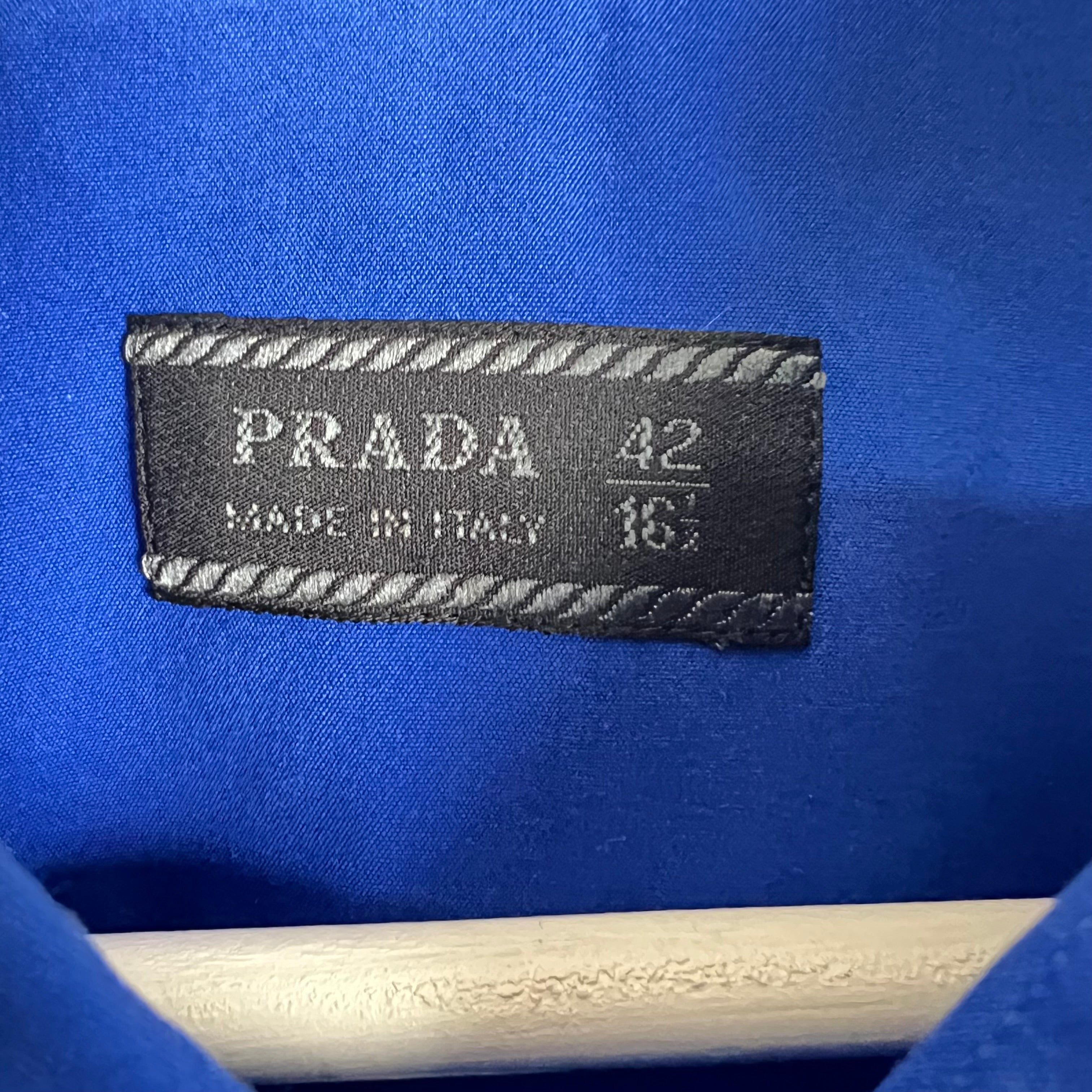 Prada Dress Shirt Solid Blue