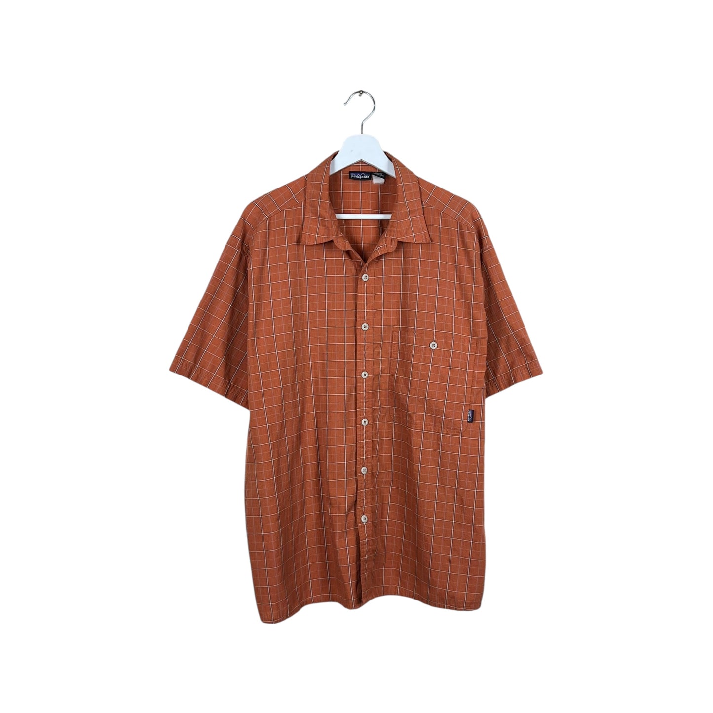 Vintage Patagonia Plaid Button Up Burnt Orange