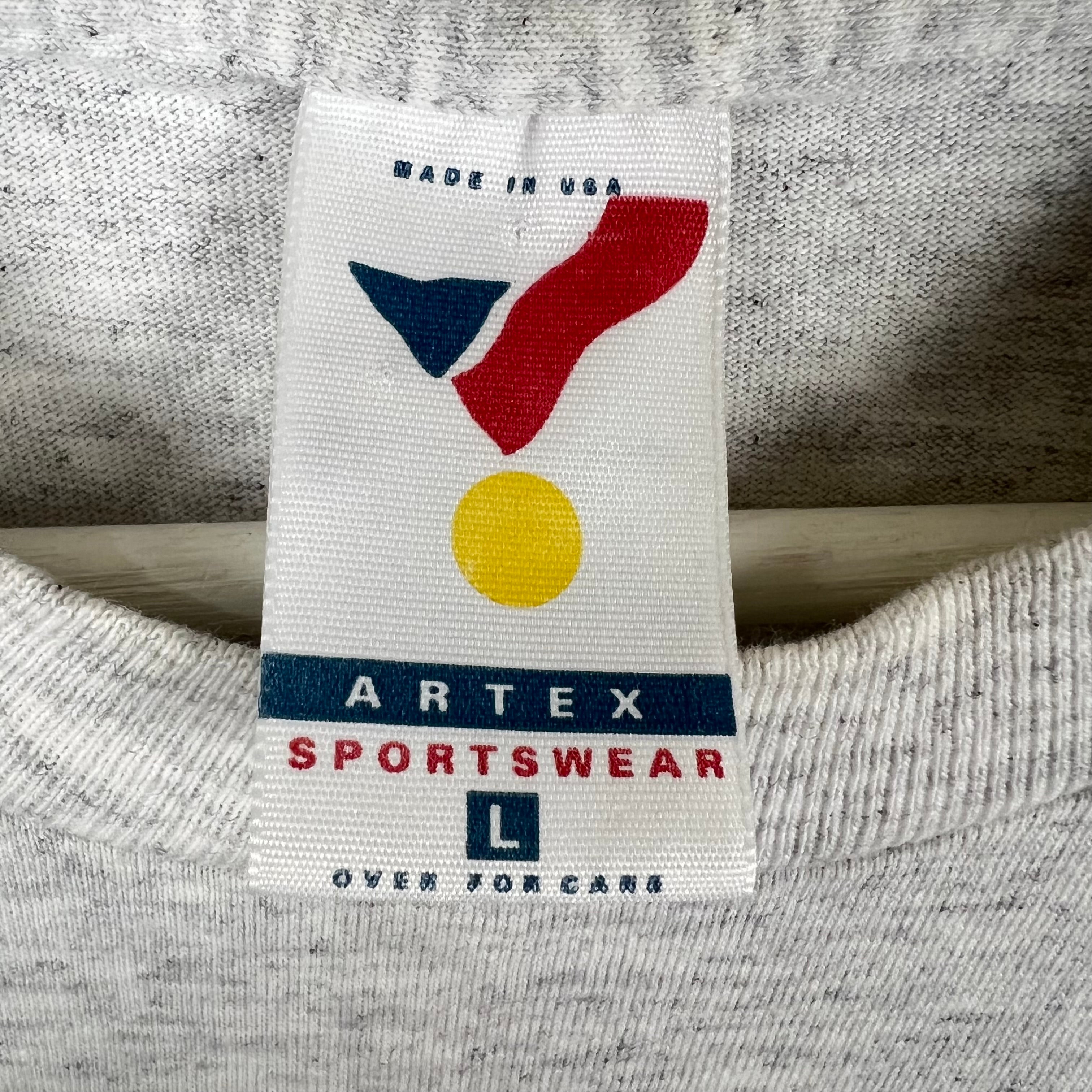 1994 MLB Cleveland Indians Flying Baseball Tee Heather Grey