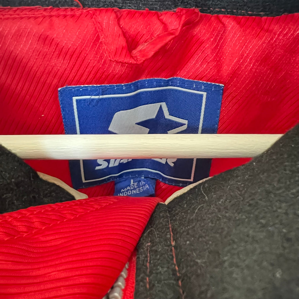 Vintage Starter Ohio State Kangaroo Pouch Puffer Jacket Red