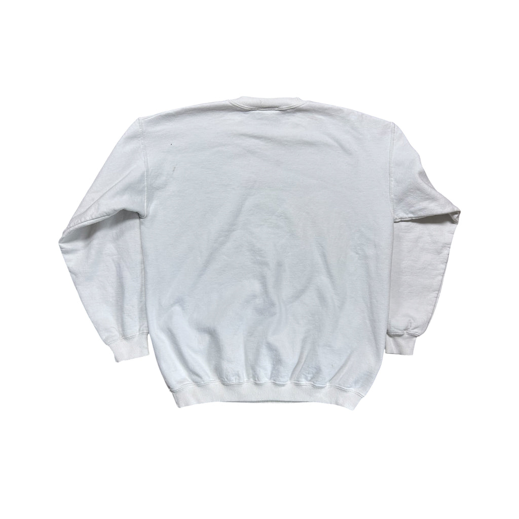 Vintage Oakley Software Metal Logo Crewneck White