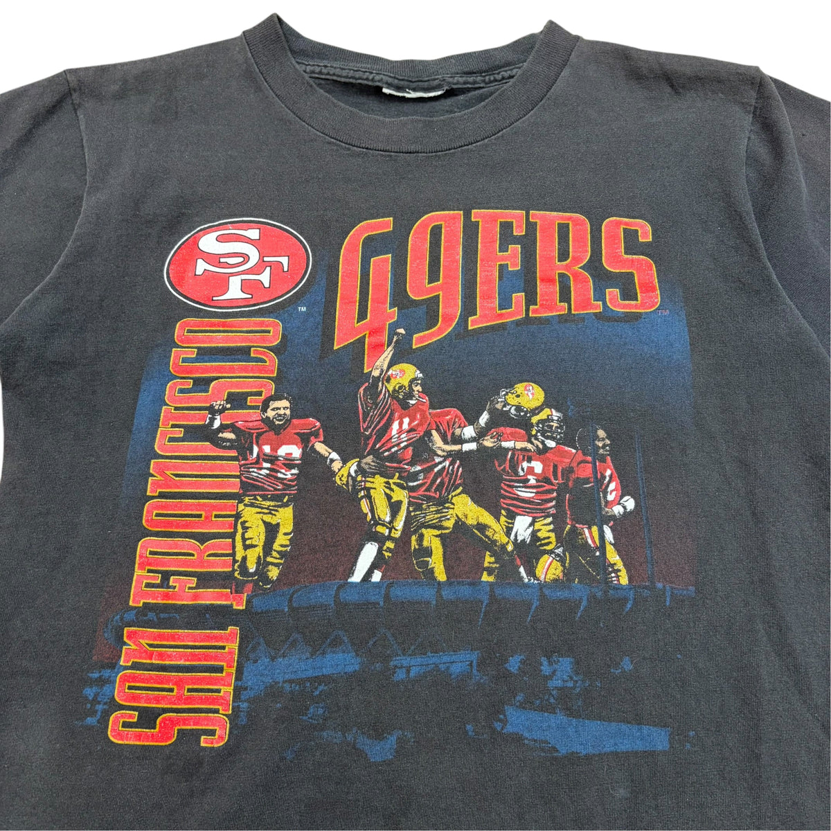 Vintage Nutmeg Youth NFL SAN Fransisco 49ers Team Tee Black
