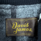 Vintage David James Aztec Stripe Bomber Jacket Black