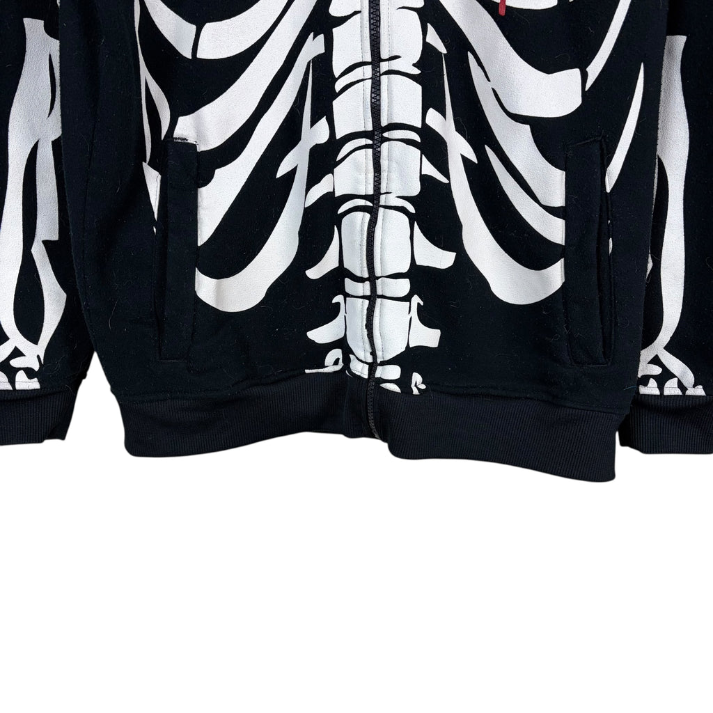 Vintage Mecca Y2K Skeleton Full Zip Hoodie Black