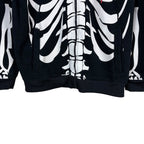 Vintage Mecca Y2K Skeleton Full Zip Hoodie Black