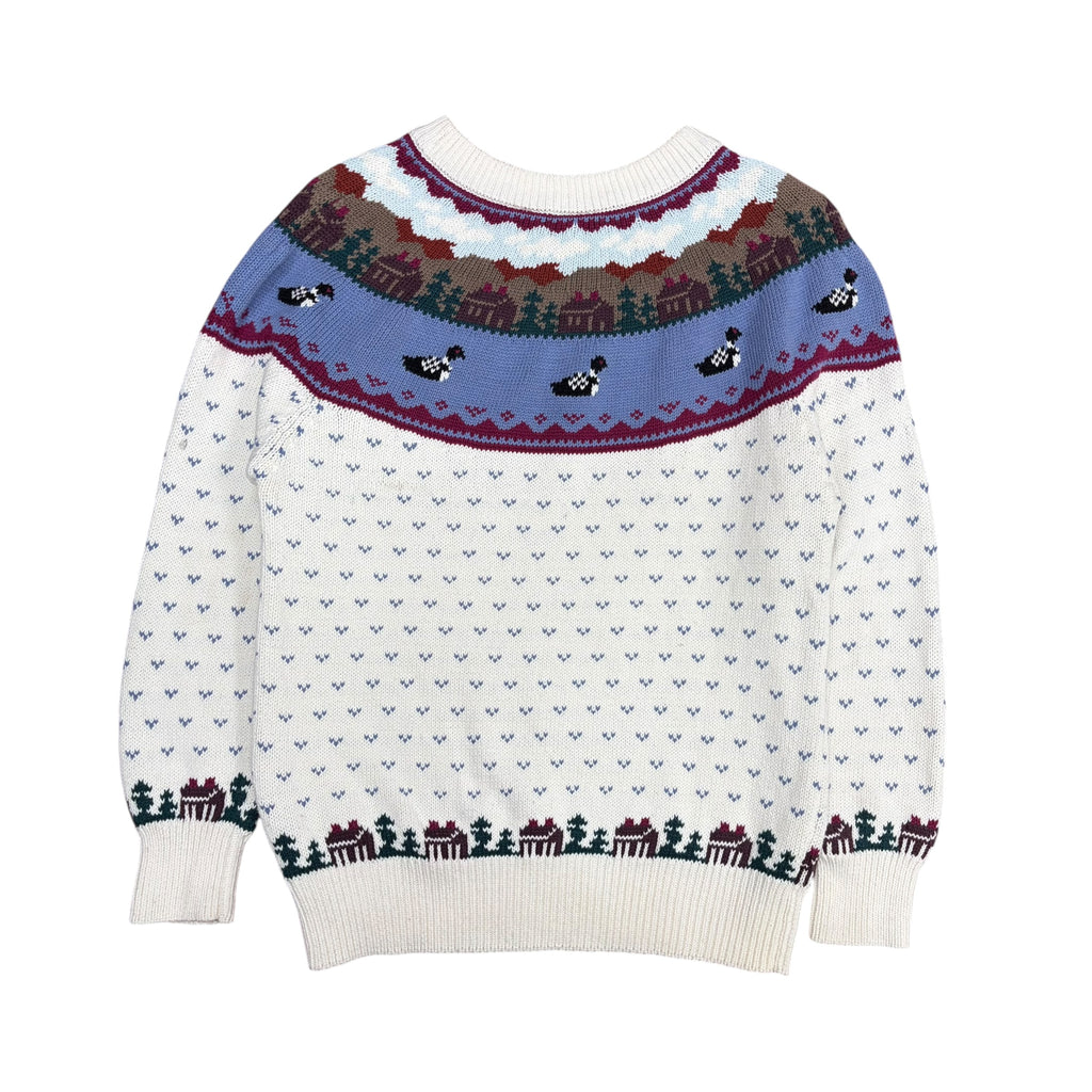 Vintage Northern Reflections Loon Scenery Pattern Knit