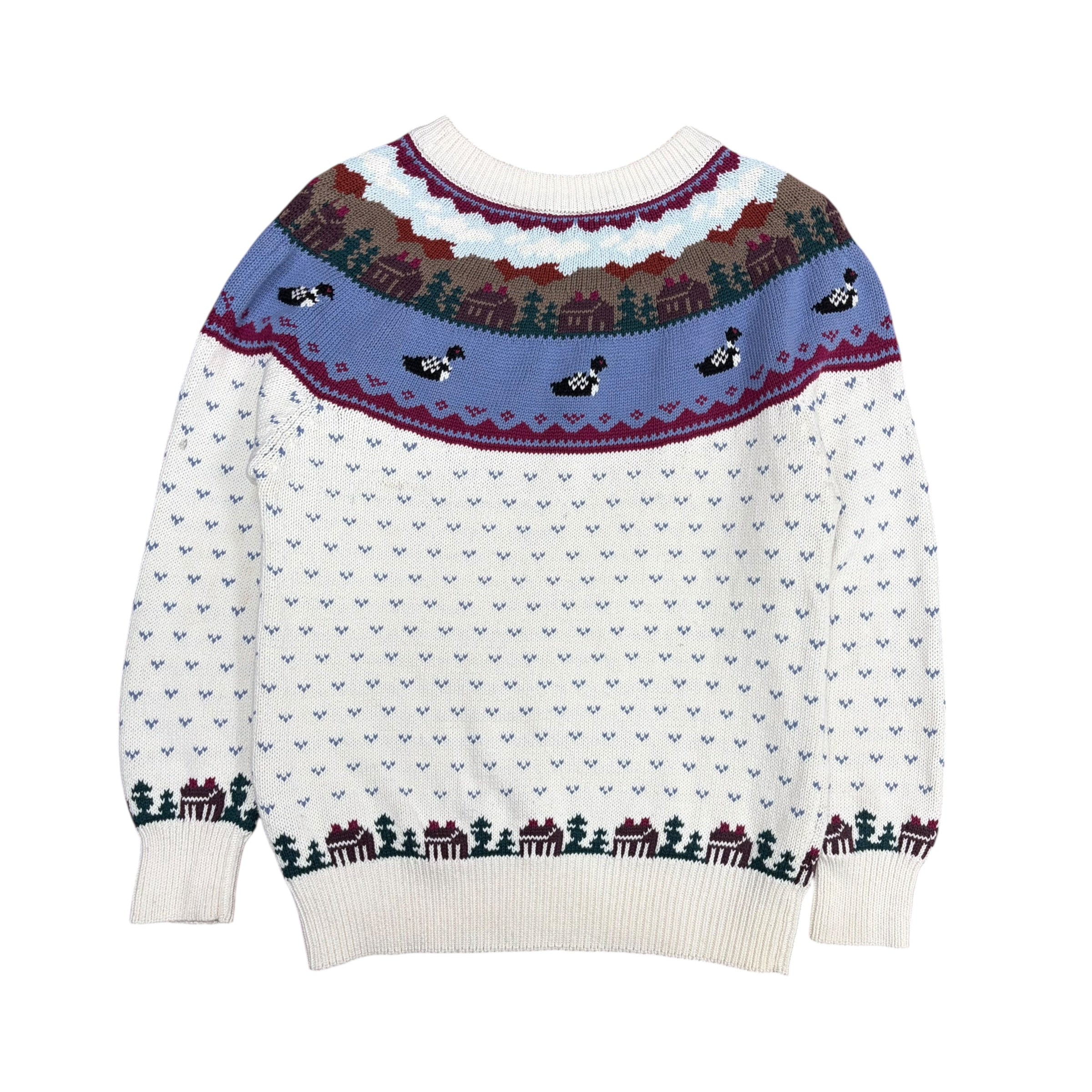 Vintage Northern Reflections Loon Scenery Pattern Knit