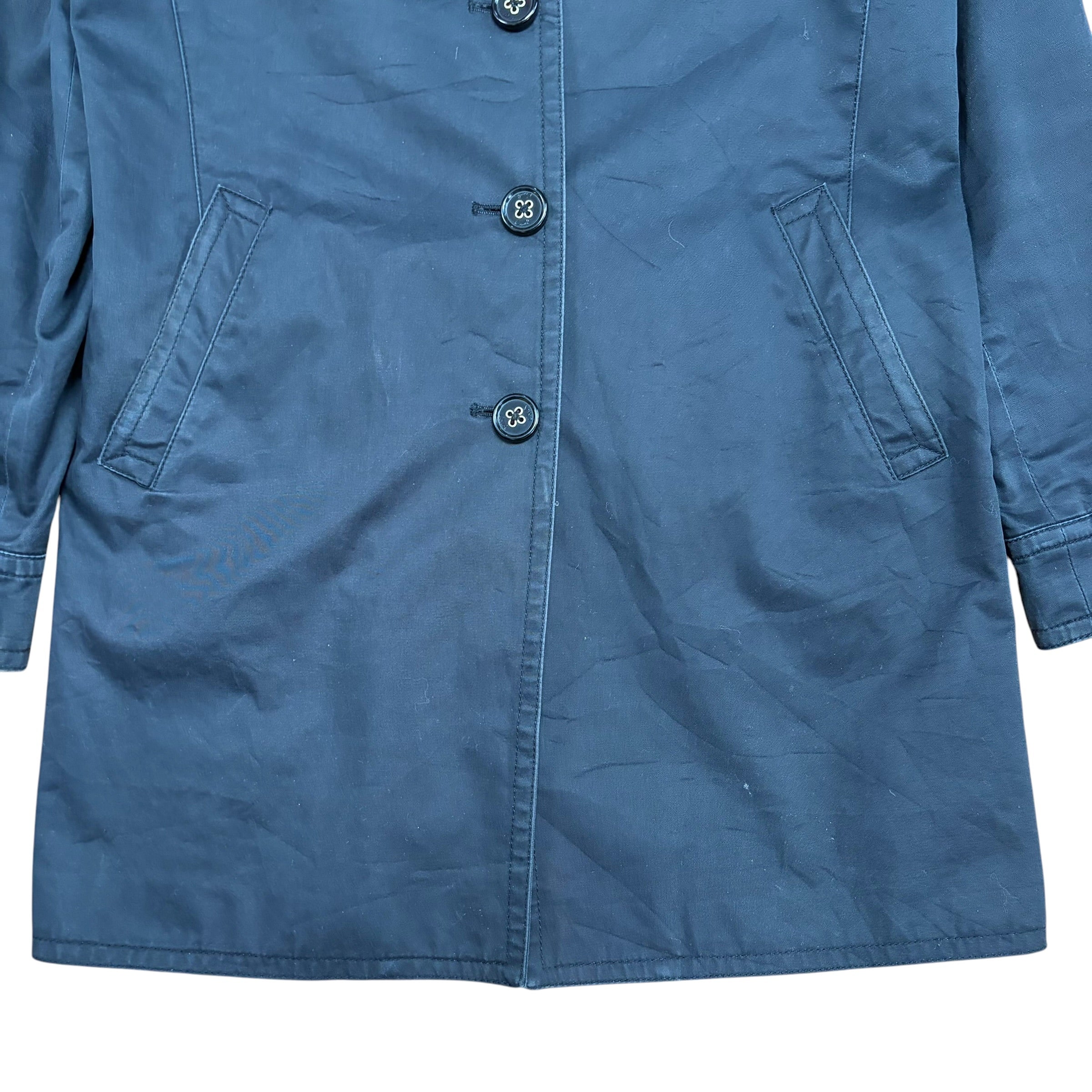 Vintage Coach Women’s Button Up Trench Coat Black