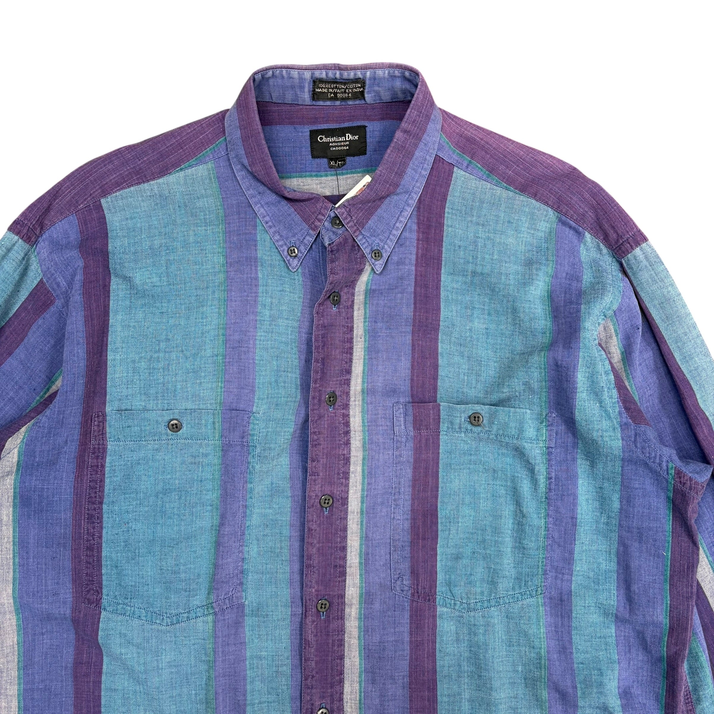 Christian Dior Monsieur Dress Shirt Multi Colour Stripes