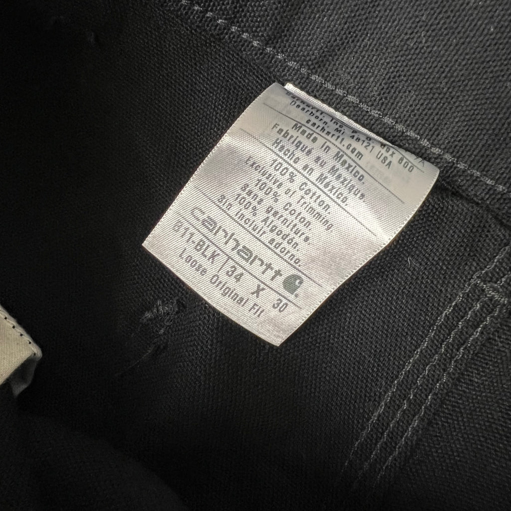 Vintage Carhartt Loose Original Fit Carpenter Pants Black