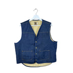 Vintage Carhartt Sherpa Lined Denim Vest Dark Wash