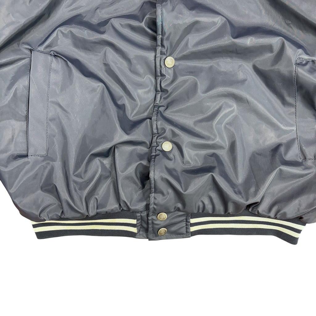 Vintage New York Script Logo Bomber Jacket Navy