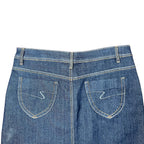 Vintage C-IN-C Women’s Mid Length Denim Skirt Dark Wash